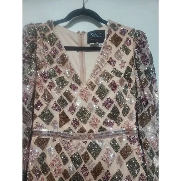 - NWT Mac Duggal GEO EMBELLISHED MIDI SHEATH DRESS size 8 $498. H - Picture 9 of 13